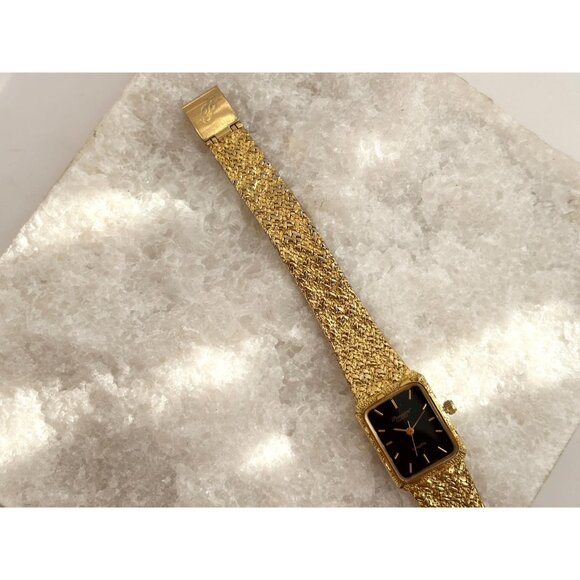 SOLD Precision by Gruen Gold Toned Vintage Braided Wristwatch - 15mm - WORKS! - Picture 5 of 10